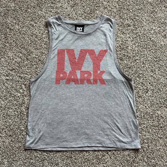 Ivy Park gray sleeveless logo tank top size XXS - Picture 5 of 11